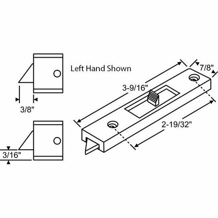 STRYBUC White Tilt Latch Assembly 83-622WA